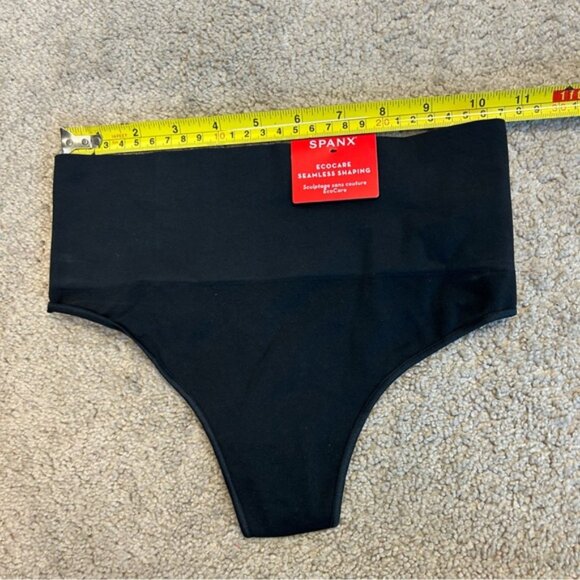 Spanx Ecocare thong black underwear panties Sz XS NWT - Picture 5 of 11